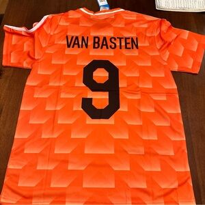 VAN BASTEN #9 Netherlands Holland Retro 1988 Soccer Home Jersey X-Large 22BY30,5